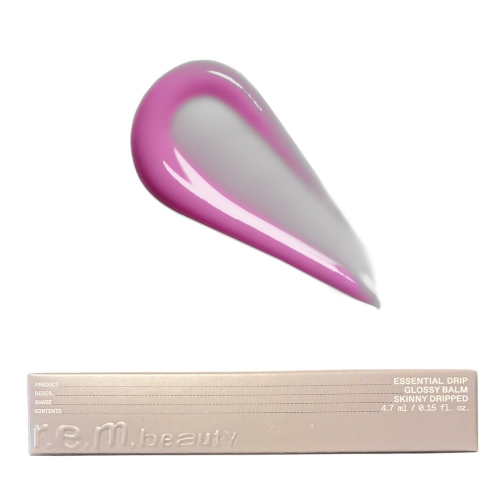 r.e.m. beauty Essential Drip Glossy Balm Skinny Dripped Baby Pink NIB Tinted